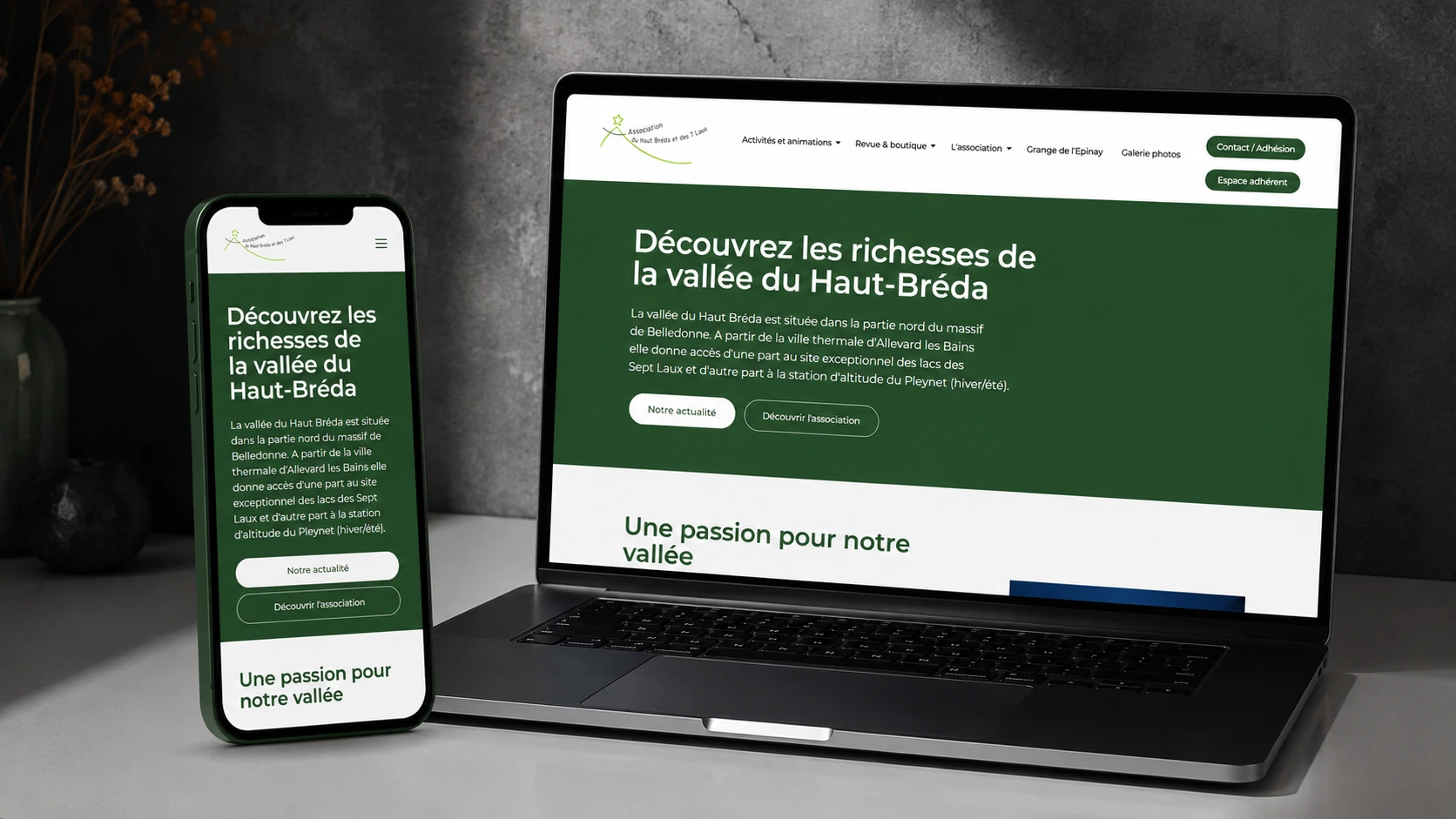 Site web de l'Association du Haut-Bréda et des 7 Laux